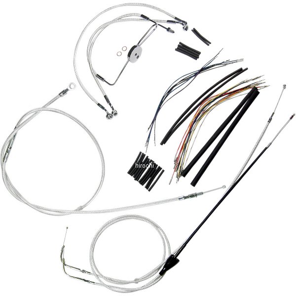 ケーブルキット クローム 96年-06年 FLHR、FLHX 18-20インチ用