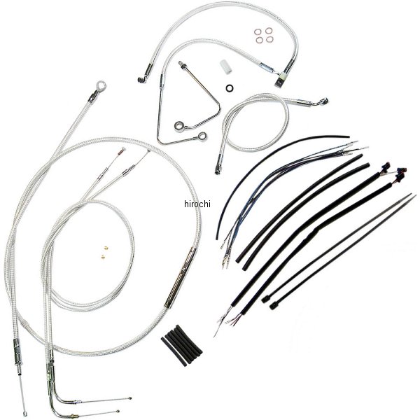 ケーブルキット クローム 14年以降 FLHTCU、FLHX ABS付 15-17インチ用