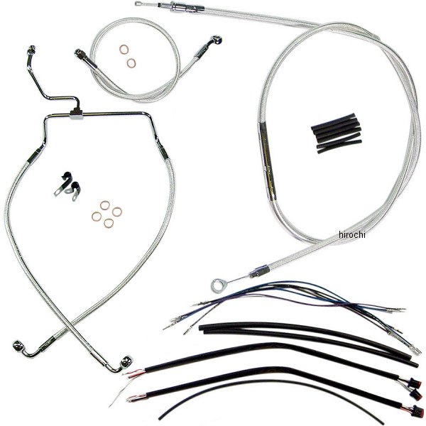 ケーブルキット クローム 14年以降 FLHR 15-17インチ用