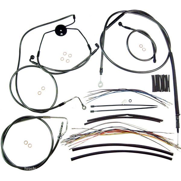 ケーブルキット 黒 08年-13年 FLH ABS付 12-14インチ用