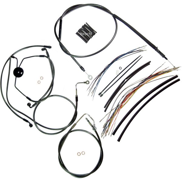 ケーブルキット 黒 08年-13年 FLTR ABS付 15-17インチ用