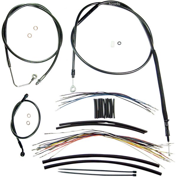 ケーブルキット 黒 08年-13年 FLH ABS付 ロワーホース無し 12-14インチ用