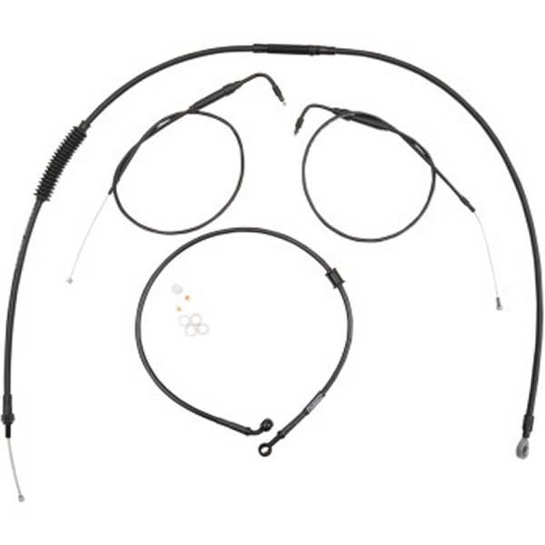 【セール特価】 ケーブルキット 黒 カフェスタイル 04年-06年 XL