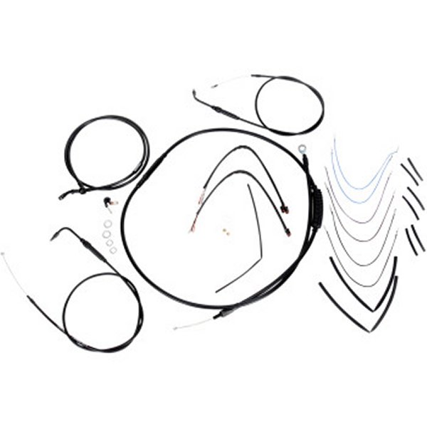 ケーブルキット 黒 11年-14年 FLSTC、FLSTF、FLSTN 14インチ用