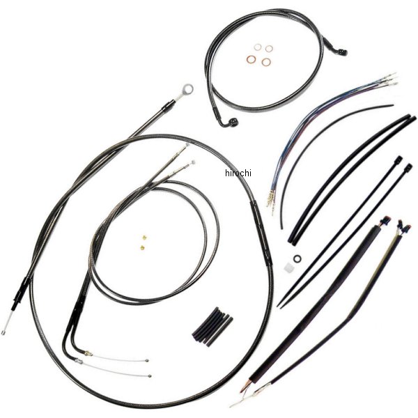 ケーブルキット 黒 14年以降 XL1200C、XL1200T、XL1200X 14-16インチ用