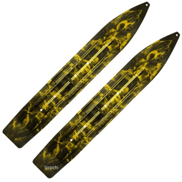 パウダーハウンド スキー 7インチ 黒/黄 左右ペア