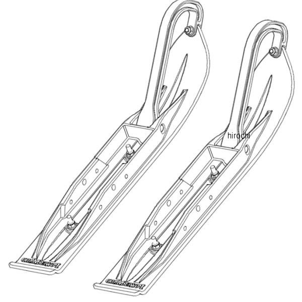 パフォーマンス ミニ スキー 黒 (左右ペア)