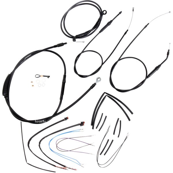 ケーブル キット 黒 12年-13年 FXDB、FXDC、FXDWG 16インチ エイプバー用