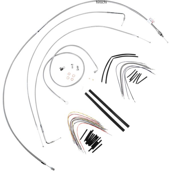 ケーブル キット ステンレス 00年-06年 FXST、FXSTB、FXSTD 14インチ エイプバー用