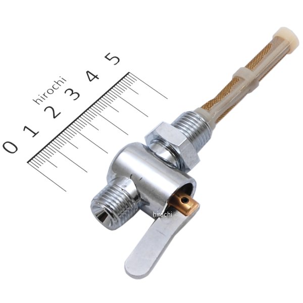 フューエルペットコック 1/4インチNPT ストレートフィルター付き