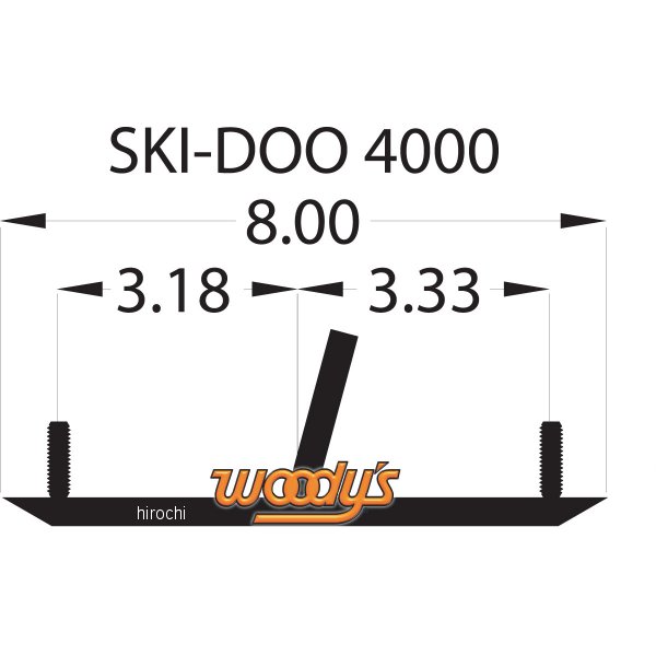ランナー ミニ 4インチ(102mm) 60°Ski-Doo (左右ペア)