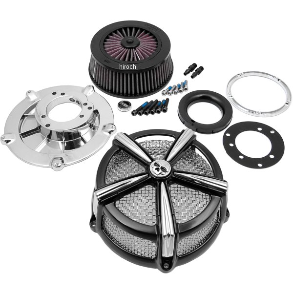 エアクリーナー Mach2 Hi-Five 取り付けキット無し 黒/クローム