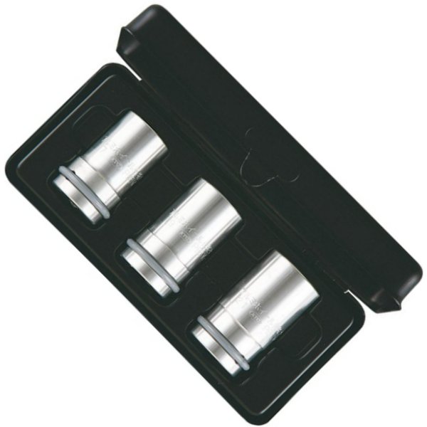 12.7sq インパクトレンチ用アルミホイール化粧ナットソケットセット(3コ組)