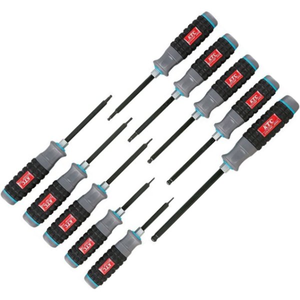 樹脂柄ボールポイントヘキサゴンドライバセット(10本組)