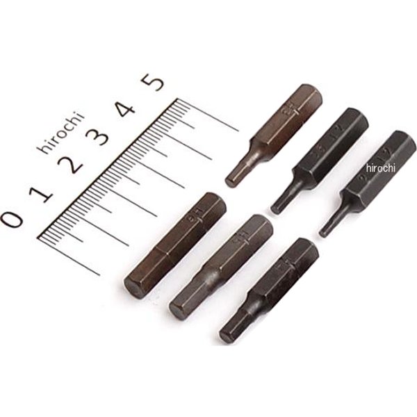 6角ビット 2mm, 2.5mm, 3mm, 4mm, 5mm, 6mm(全長30mm)