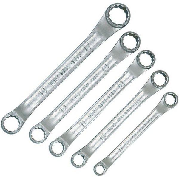 45°×6°ショートめがねレンチセット(5本組)