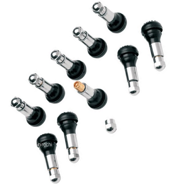 バルブ ステム 1.25インチ 0.453インチ TR-413 クローム 10個入り