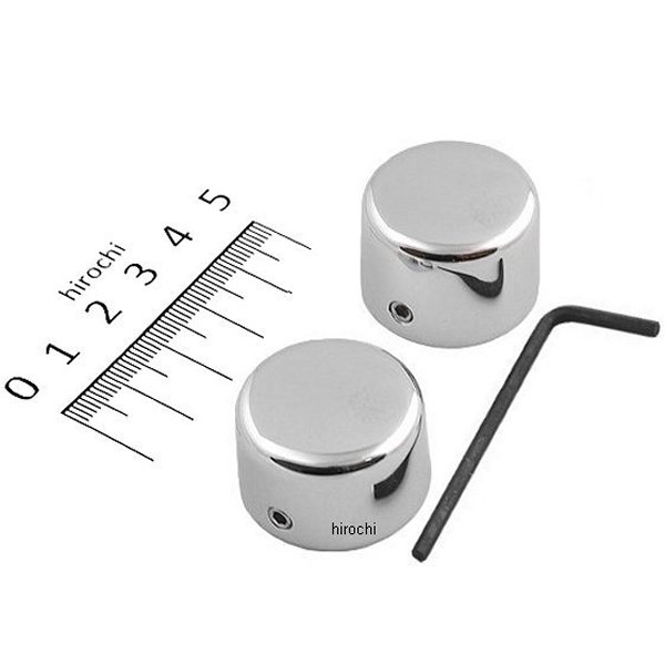 アクスル キャップ フロント 3/4インチ 72年-06年 FX/XL スムース クローム 左右ペア