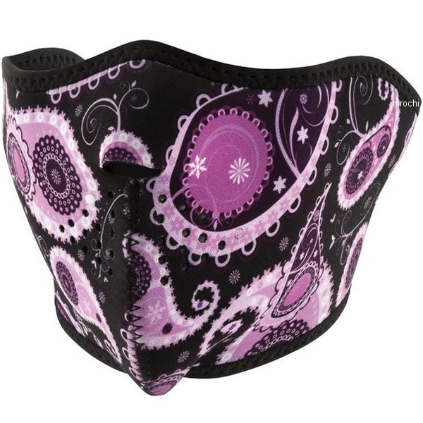 『セール特価』 ハーフフェイスマスク パープルペイズリー