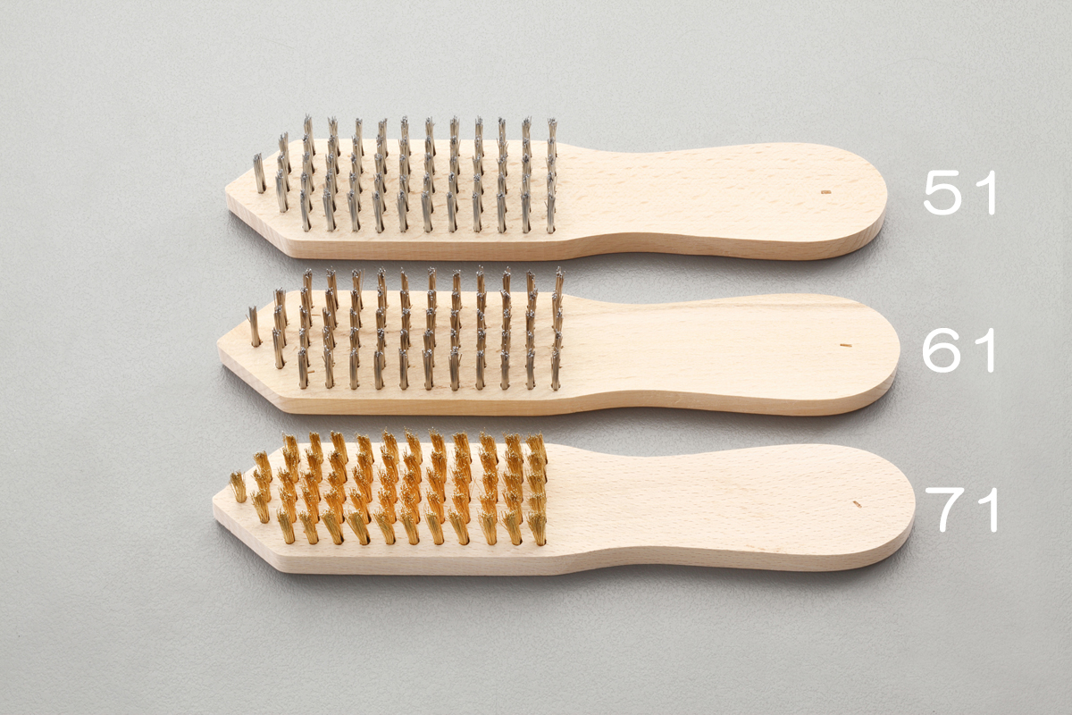 215mm ワイヤーブラシ(ステンレス 5列)