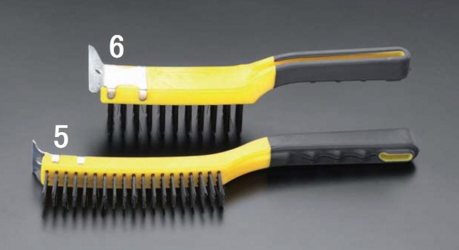 295mm ワイヤーブラシ(ソフトグリップ/スチール 4列)