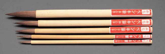5本組 ペンキ用文字筆(1号-5号)