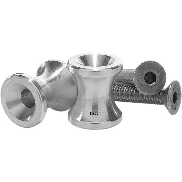 スイングアーム スプール 左右ペア 8mm ホンダ、スズキ、ドゥカティ、アプリリア車 シルバー