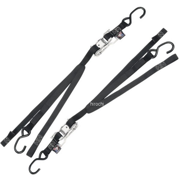 幅1インチ(25mm) ラチェット ソフト-タイ付き 6.5フィート(1.95m) (左右ペア)