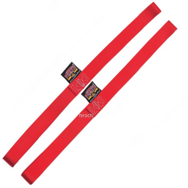 延長用 幅1インチ(25mm) ソフト-タイ 18インチ(457mm) 赤 (左右ペア)