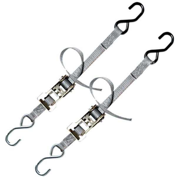 幅1インチ(25mm)x5フィート(1.5m) ラチェットタイダウン(左右ペア)