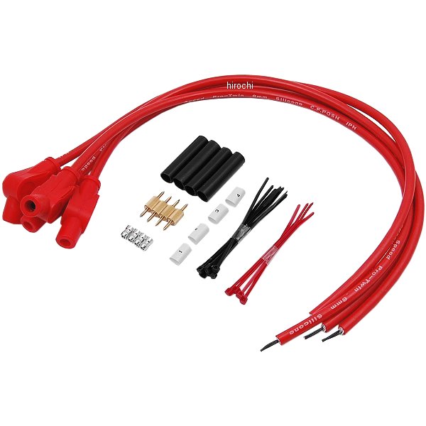 スピードプロツインシリコンプラグコードキット CB750F、CB750K 赤