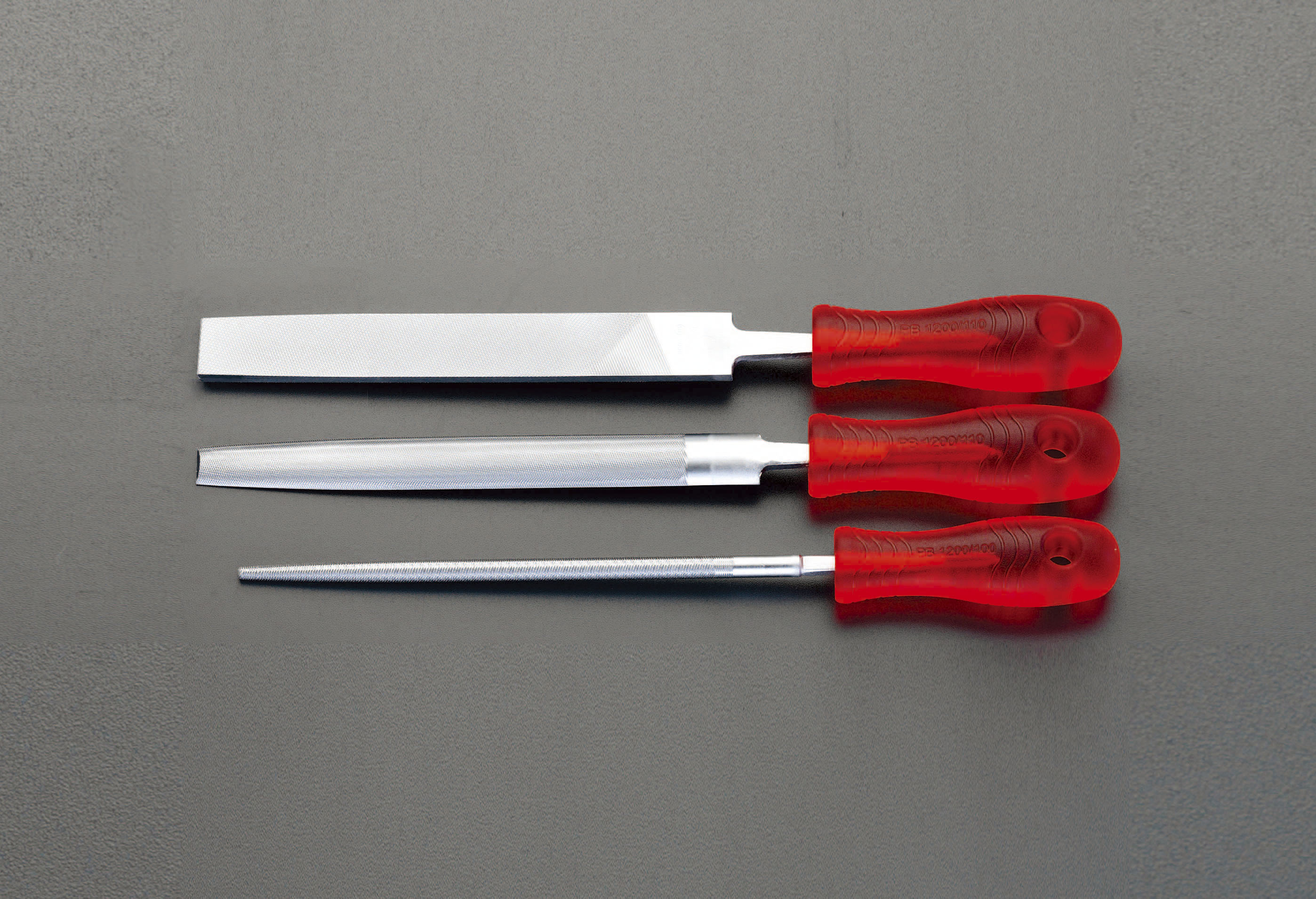 250mm 鉄工やすり(コーティング3本組/中目)