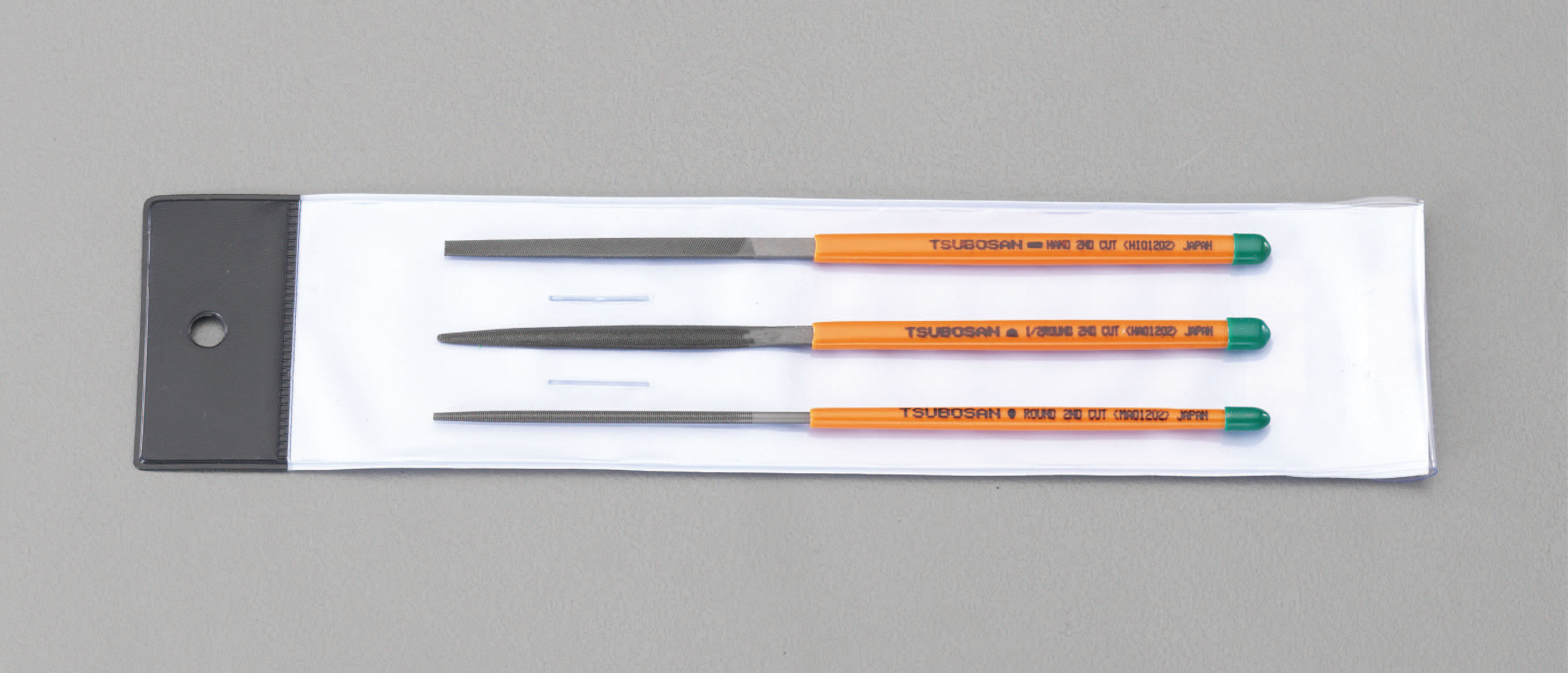 170mm やすり(平 半丸 丸=3本組/中目)