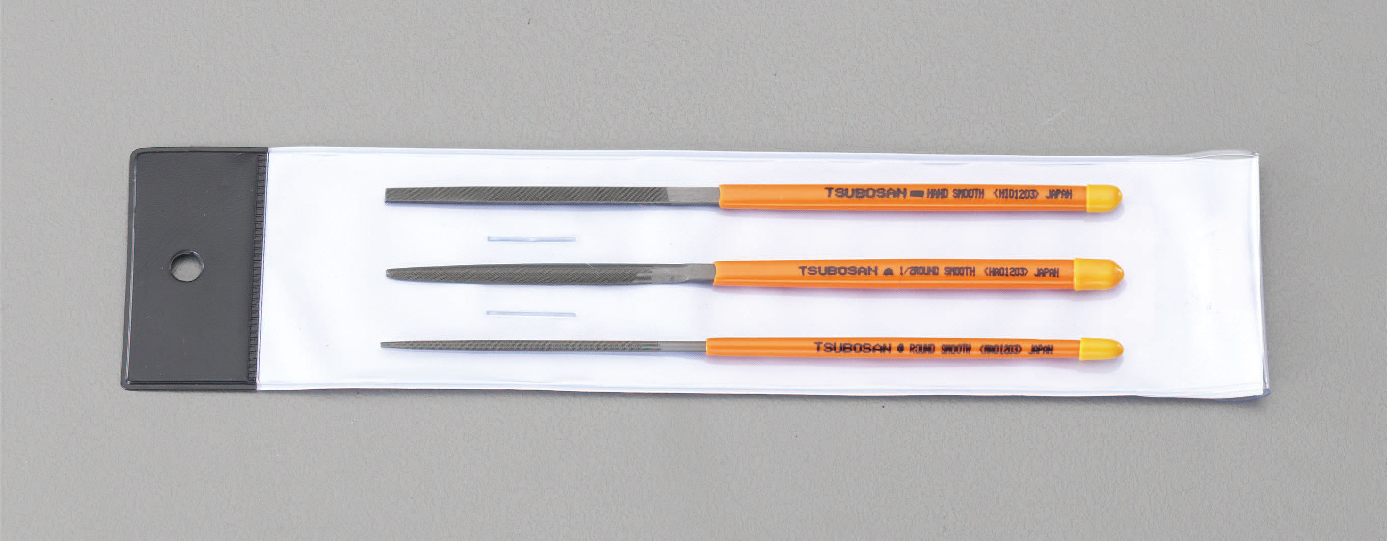 215mm やすり(平 半丸 丸=3本組/細目)