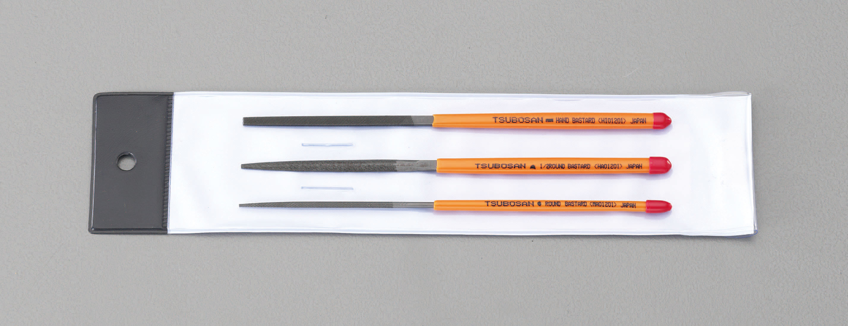 170mm やすり(平 半丸 丸=3本組/粗目)