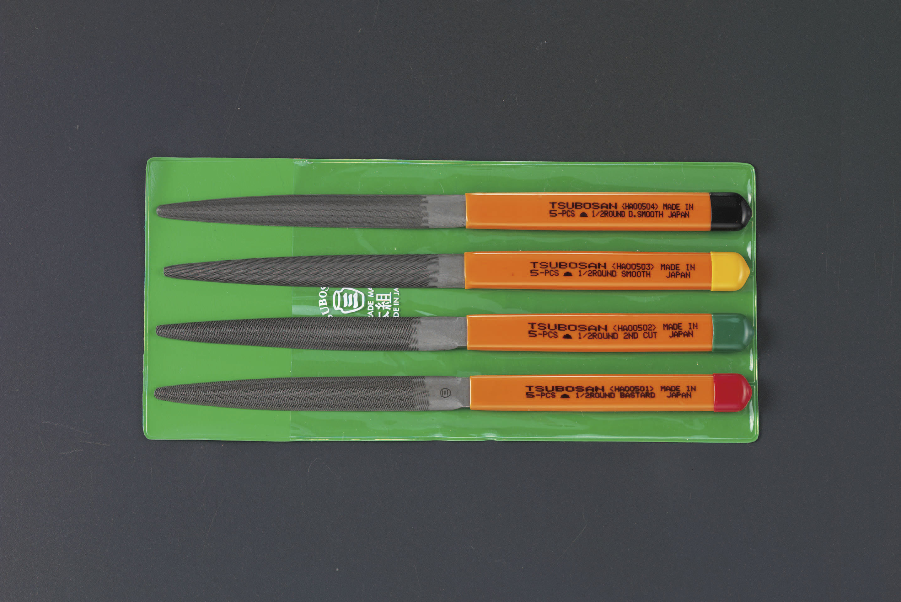 215mm やすり(半丸 4本組/粗 中 細 油目)