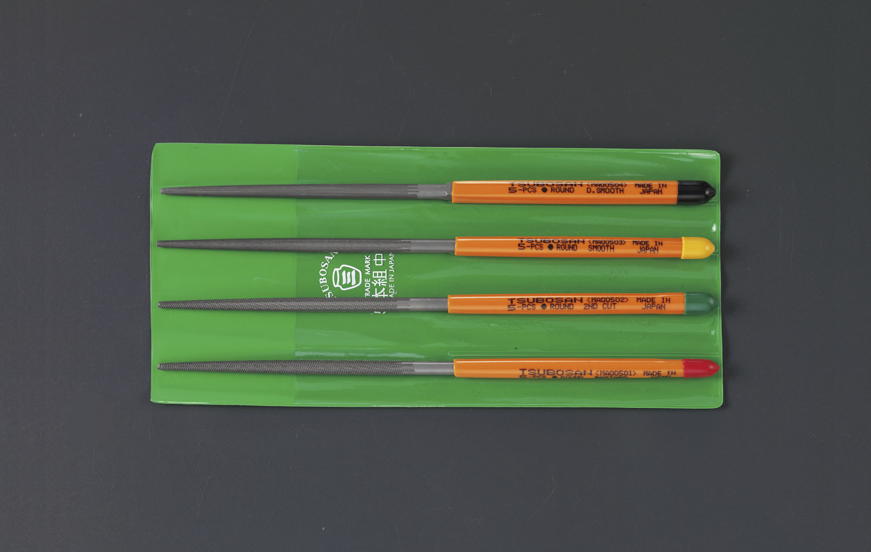 215mm やすり(丸 4本組/粗 中 細 油目)