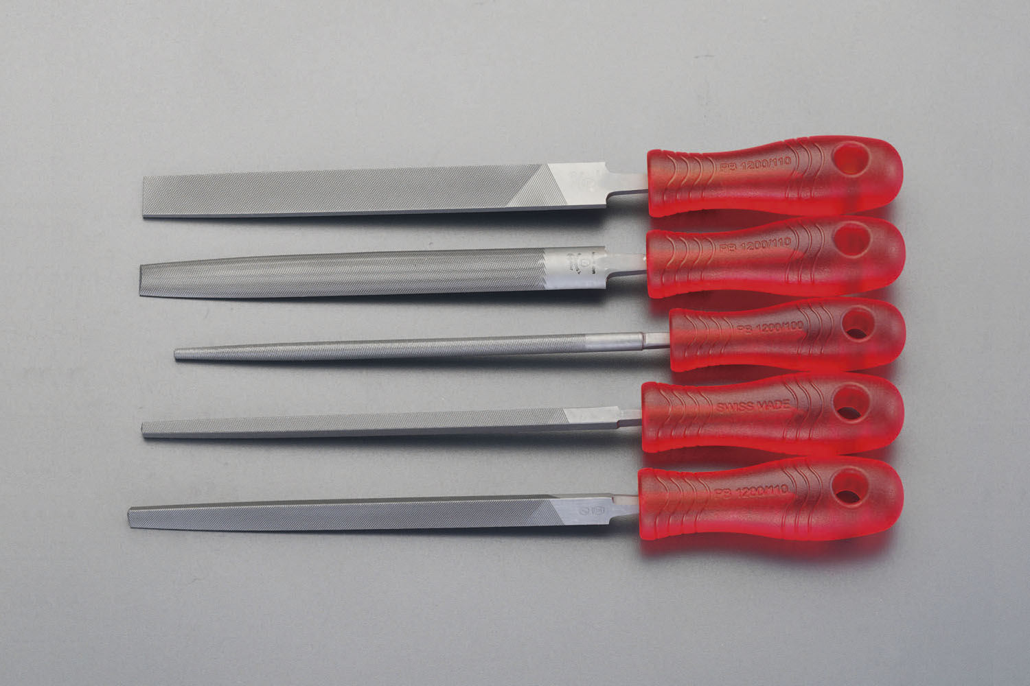 250mm 鉄工やすり(5種 5本組/中目)