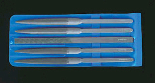 210mm 精密やすり(平 半丸 5本組/中 細目)