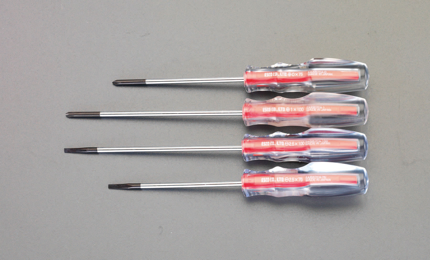 4本組 + ドライバー 細軸 クリスタル