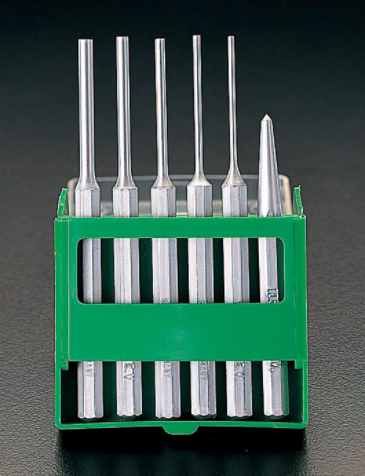 2.5-6.0mm ピンポンチセット(センターポンチ付)