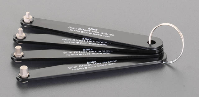 4本組 Hexagon キーレンチ(極短)