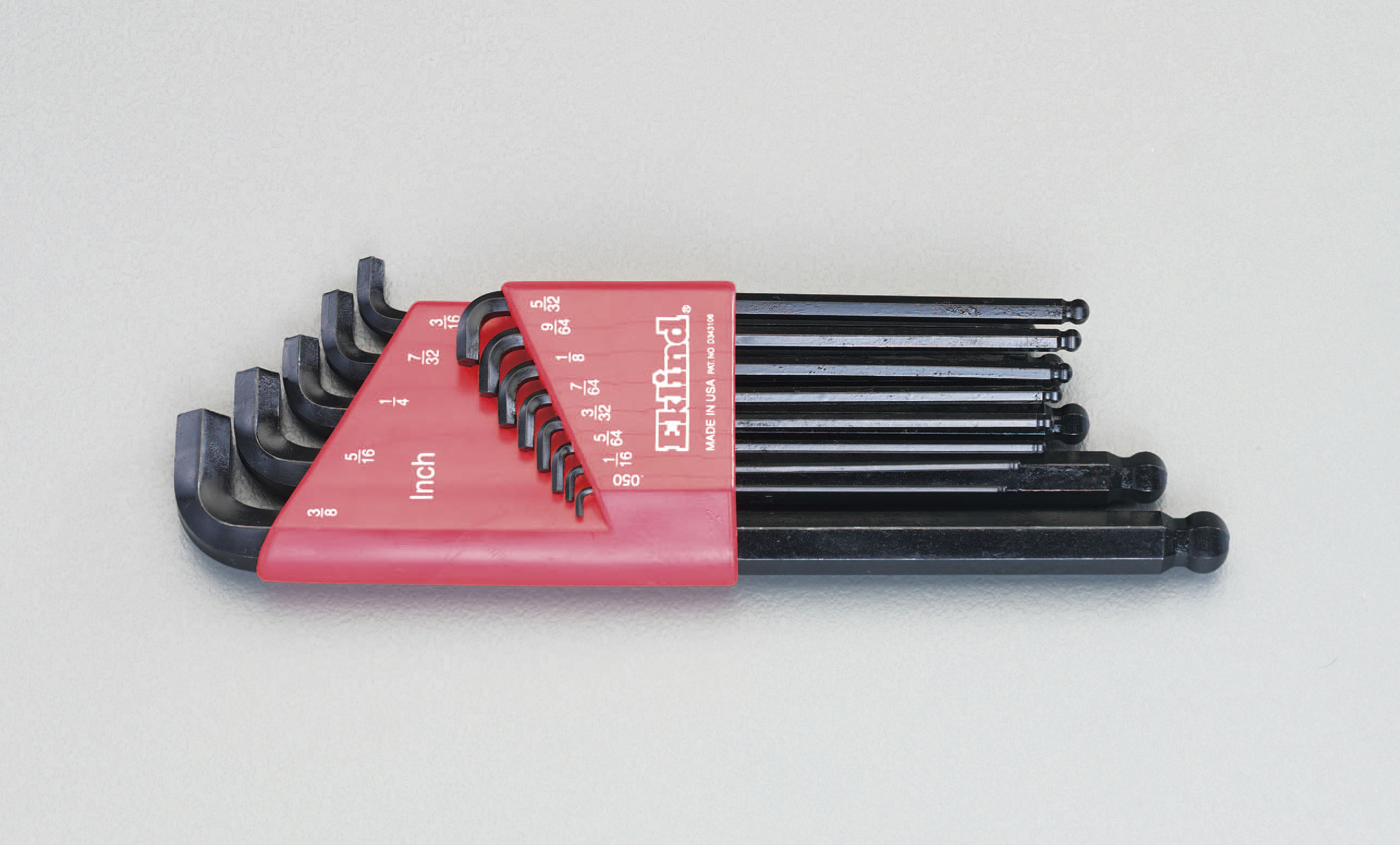 0.05-3/8"/13本組Ball Hex キーレンチ(ショートヘッド