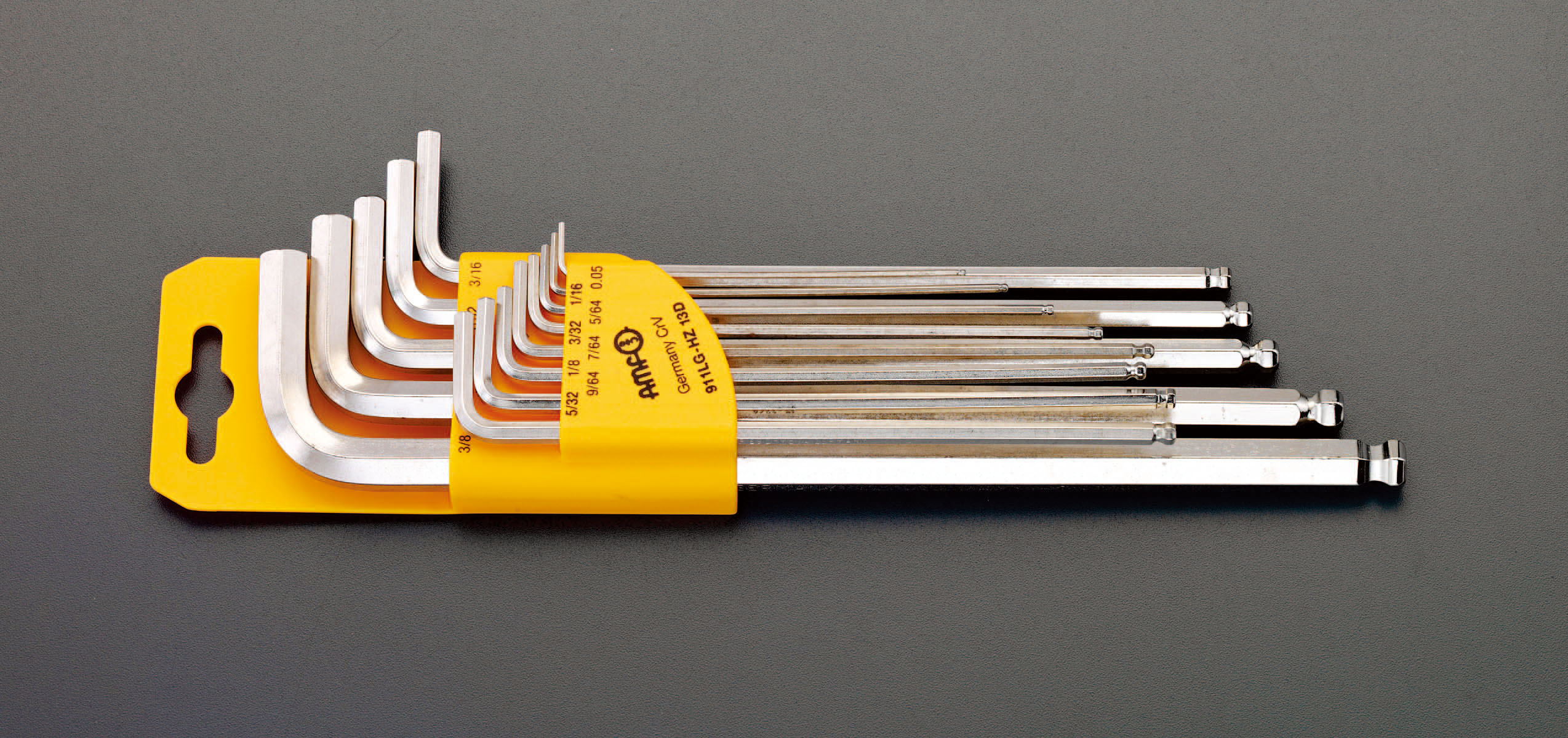 0.05-3/8"/13本組 Ball Hex キーレンチ(ロング)