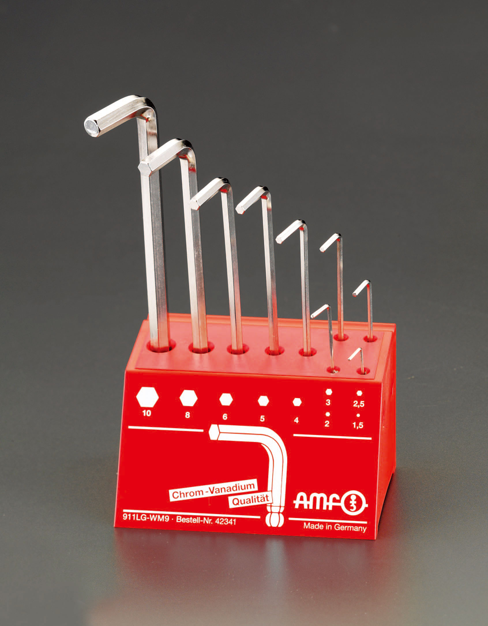 1.5-10mm/9本組 Ball Hex キーレンチ(スタンド付)