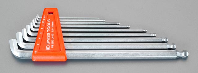 1.5-10mm Ball Hex キーレンチ(ショートヘッド)