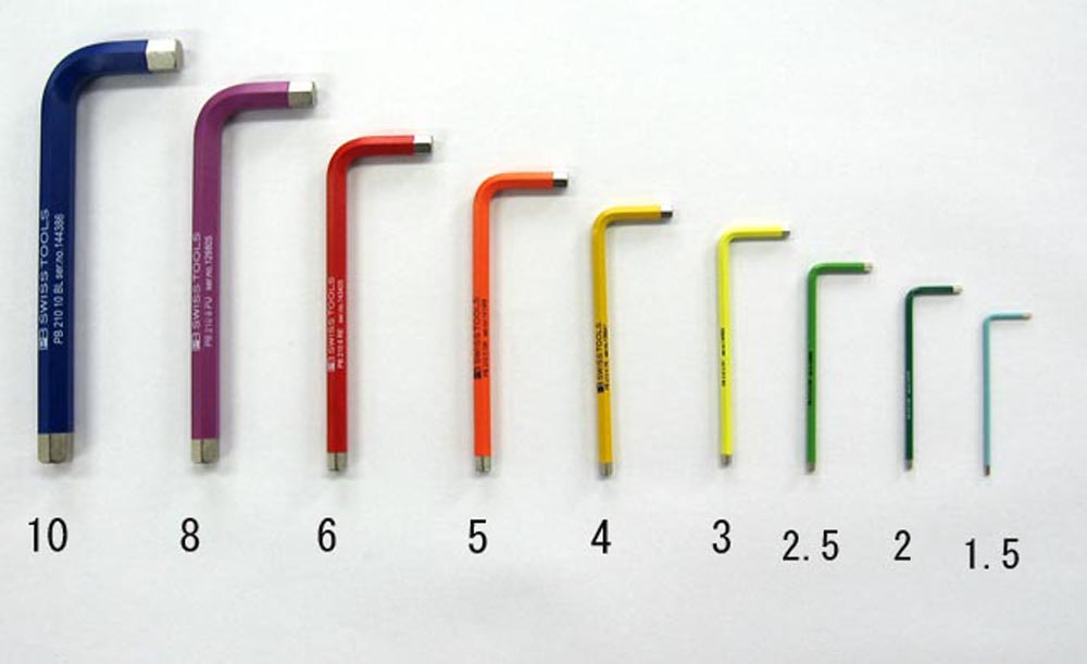 4.0x 80mm Hexagon キーレンチ(カラーコート)