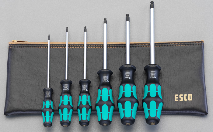 2.0-6.0mm/6本組 Ball-Hex ドライバー