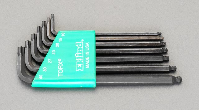 T10-T40/7本組 Ball Torx キーレンチ