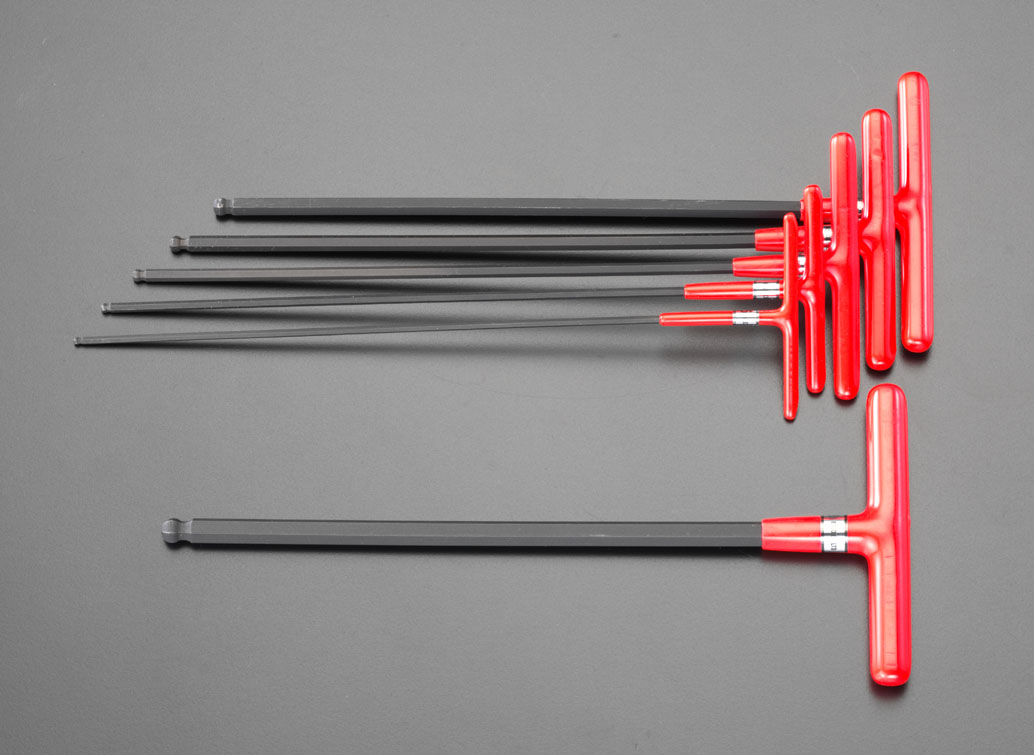 2.5-8mm/250mm Ball-Hexagon T型レンチ